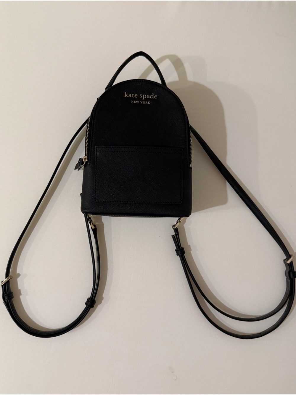 kate spade Black Mini Saffiano Backpack
